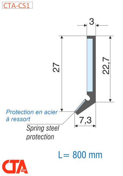 Way Wiper for CNC Mazak – Modèle CS1